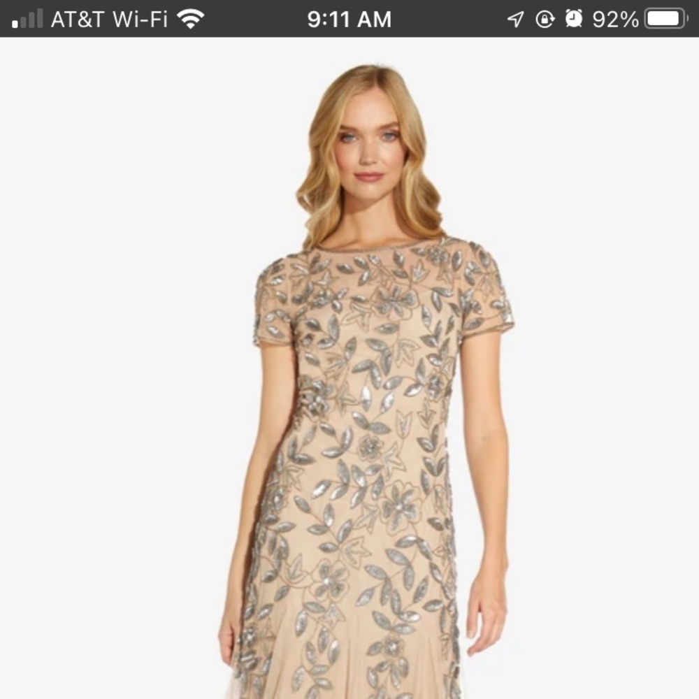 Adrianna Papell Beaded Gown